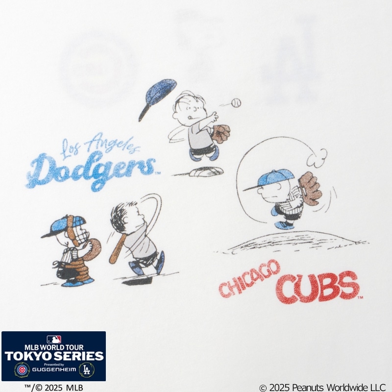 スヌーピー PEANUTS MLB Tシャツ 開幕戦(ホワイト): 通常