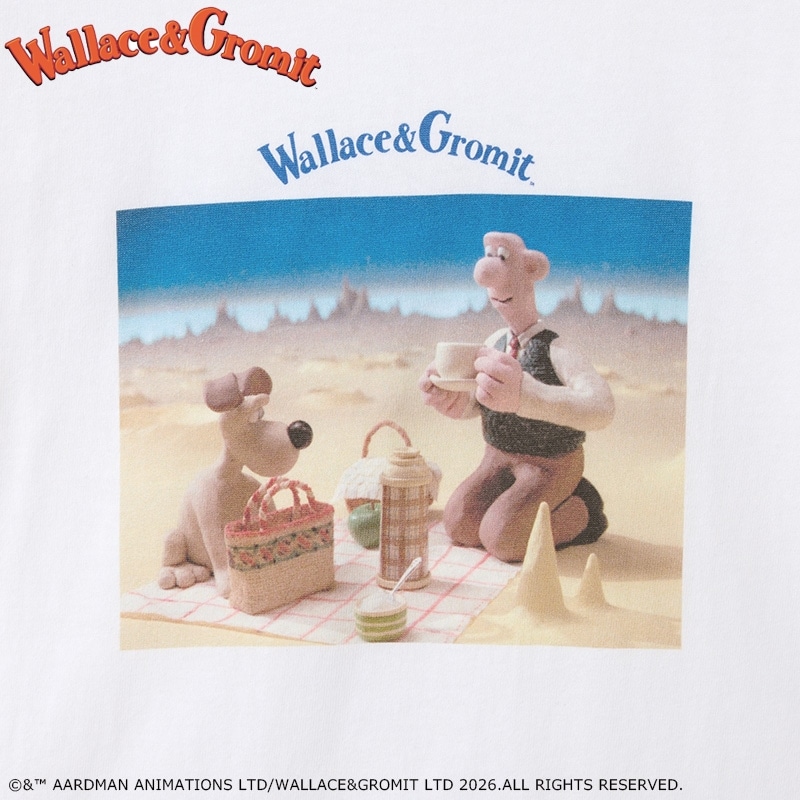 Wallace and Gromit / ウォレスとグルミット Tシャツ ホワイト