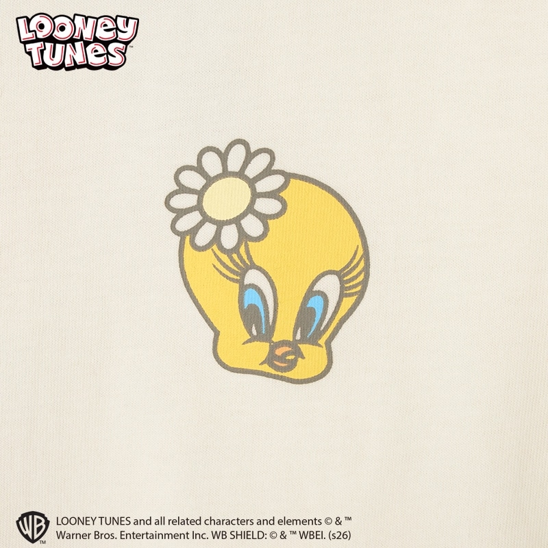 LOONEY TUNES / ルーニー・テューンズ / リンガーTシャツ バニラ