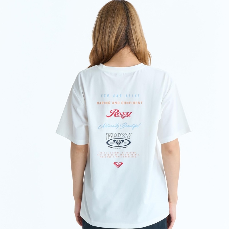 ROXY ロキシー HISTORICAL LOGO バックプリント ラッシュTシャツ(MUL