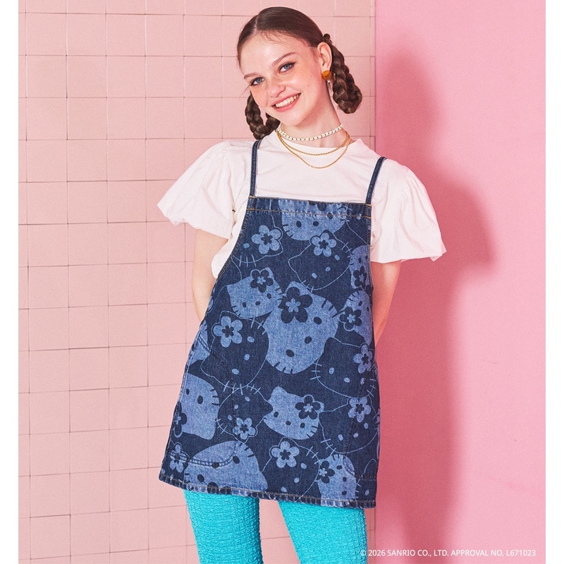 SOMETHING サムシング HELLO KITTY ハローキティ デニムエプロン
