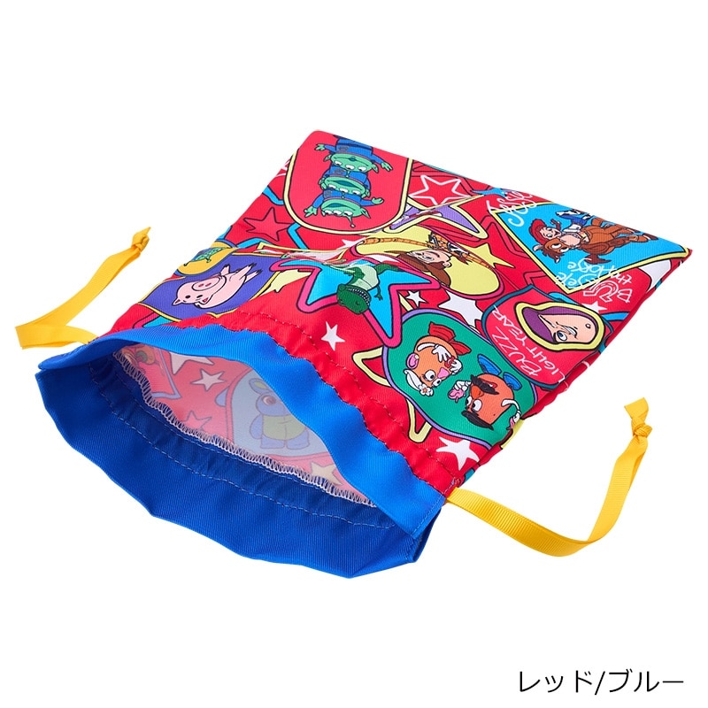 TOY STORY トイ・ストーリー 巾着(ピンク/グリーン): 通常| プラザ