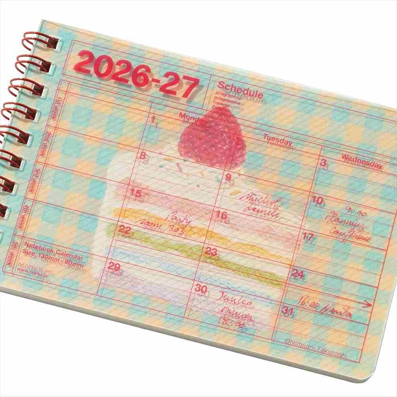 2026年4月始まり】 ノートブックカレンダー B7変型 タカハシナツミ