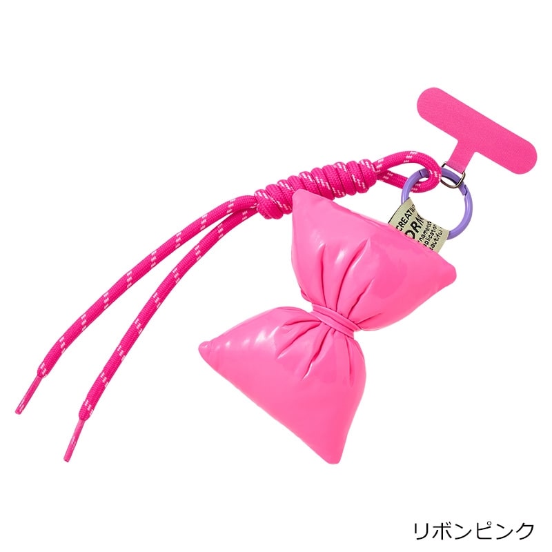 携帯チャーム(リボンピンク): 通常| プラザオンラインストア