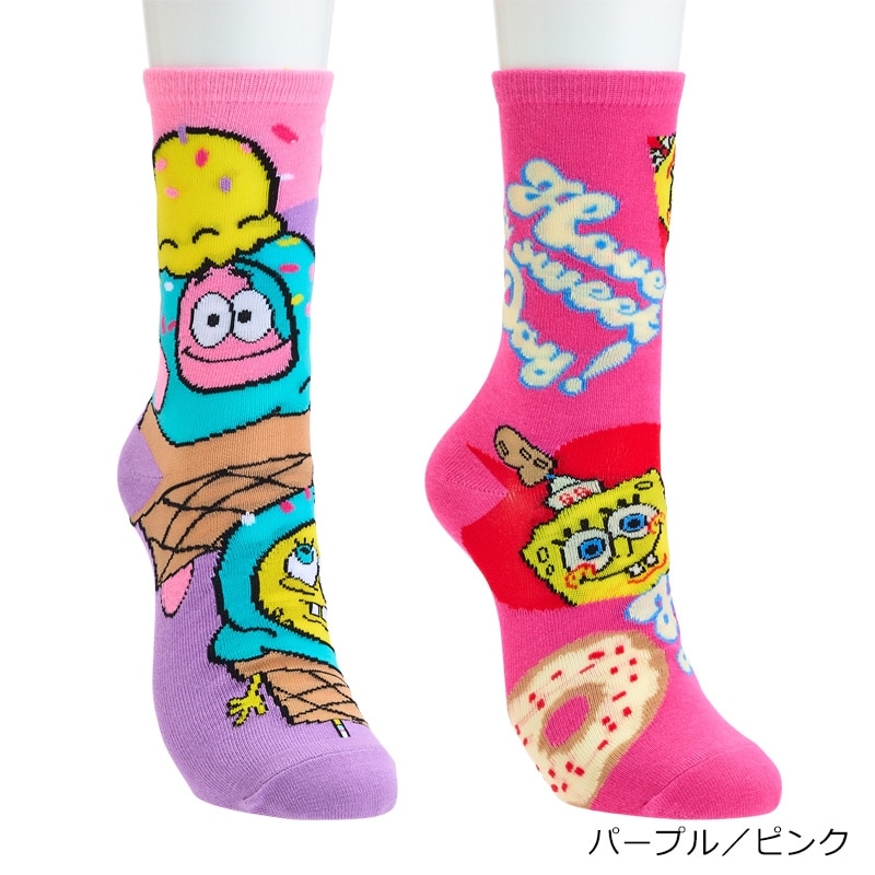 SpongeBob SquarePants スポンジ・ボブ ソックス2足セット ICE