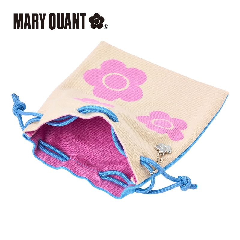 MARY QUANT マリークワント ニット巾着ポーチ(ピンク): 通常| プラザ