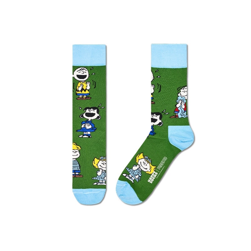 Happy Socks ハッピーソックス クルー丈ソックス ピーナッツ 6足セット