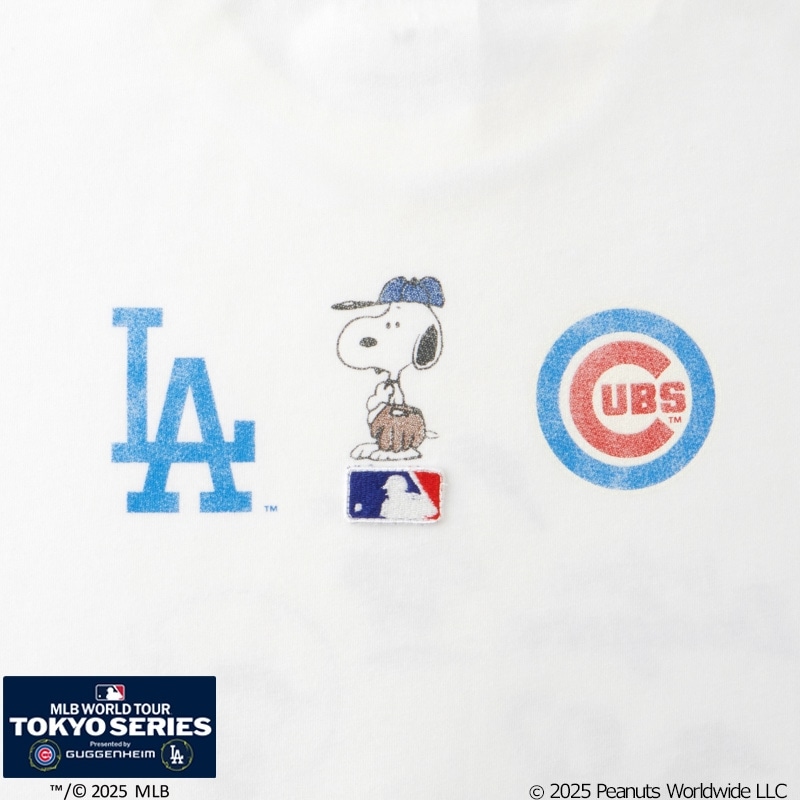 全国送料無料・イイ店 スヌーピー PEANUTS 通常 開幕戦(ホワイト): Tシャツ MLB 記念グッズ