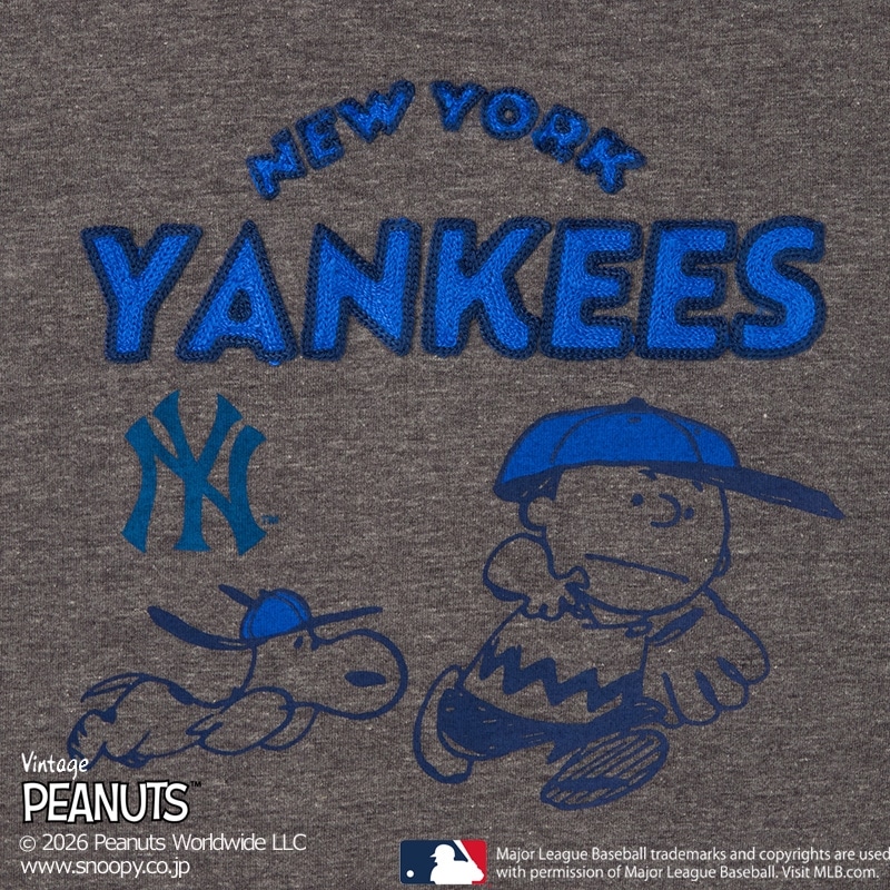 MLB×スヌーピー PEANUTS Tシャツ ニューヨーク・ヤンキース