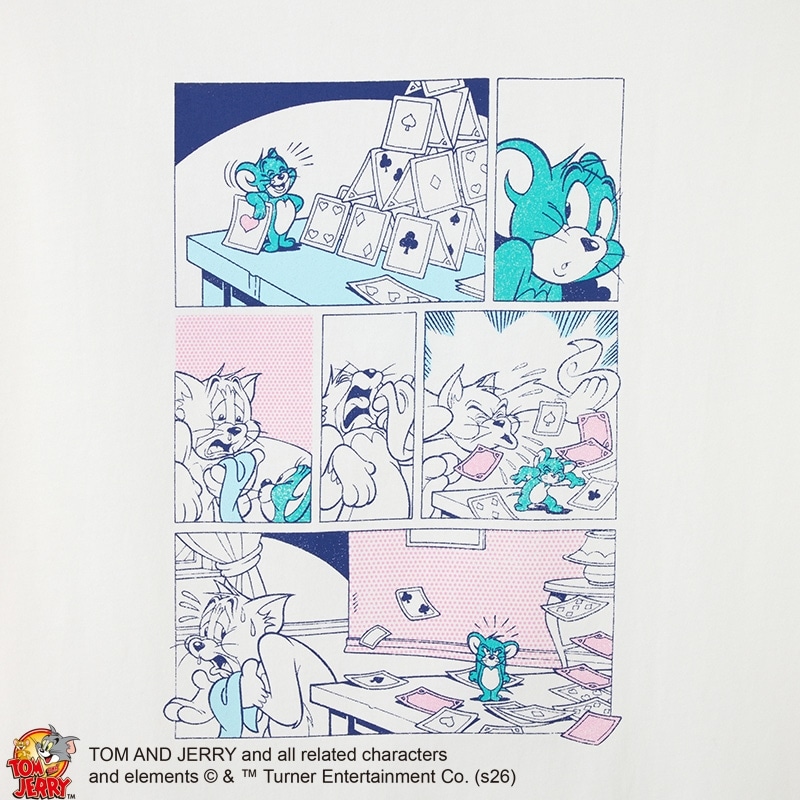 TOM and JERRY / トムとジェリー Tシャツ オフホワイト (ビッグ)(オフ