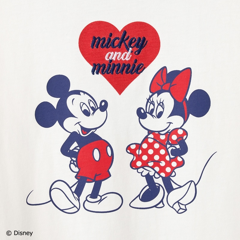 Disney（ディズニー）/ ミッキー＆ミニー / リンガーTシャツ オフ