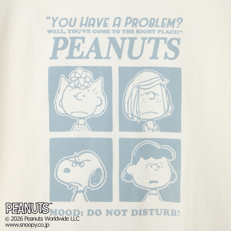 スヌーピー PEANUTS / バッグ4マスTシャツ バニラホワイト（ワイド