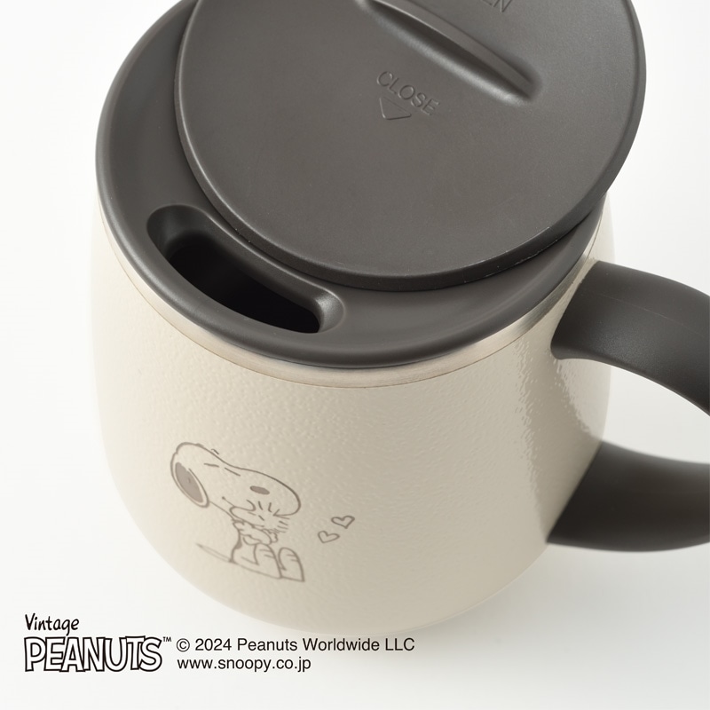 スヌーピー PEANUTS 蓋つきステンレスマグ SHORT