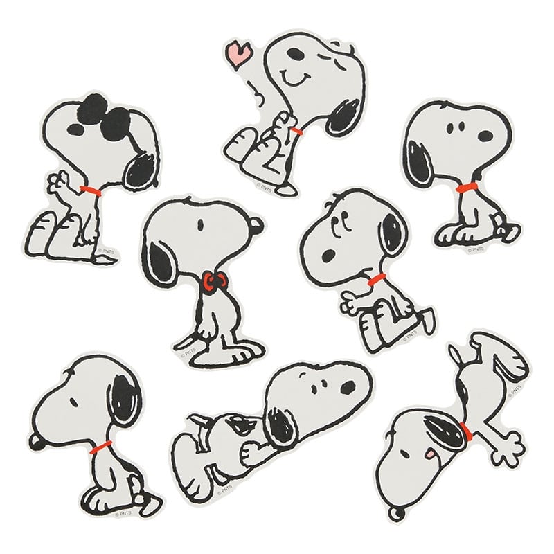 スヌーピー PEANUTS フレークステッカー ポーズ