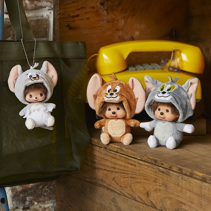 TOM and JERRY トムとジェリー × モンチッチ 顔でかSSキーチェーン