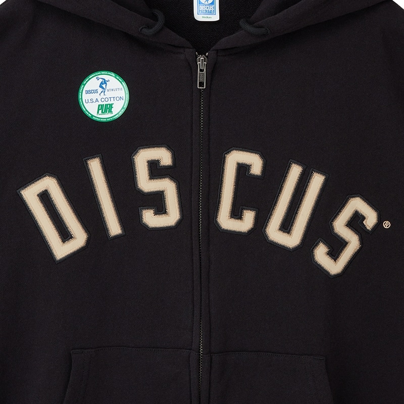 80s usa製　黒　フルジップ　パーカー　ブラック　discus ディスカス ディスカス パーカー フルジップ サイズ M L XL ユニセックス