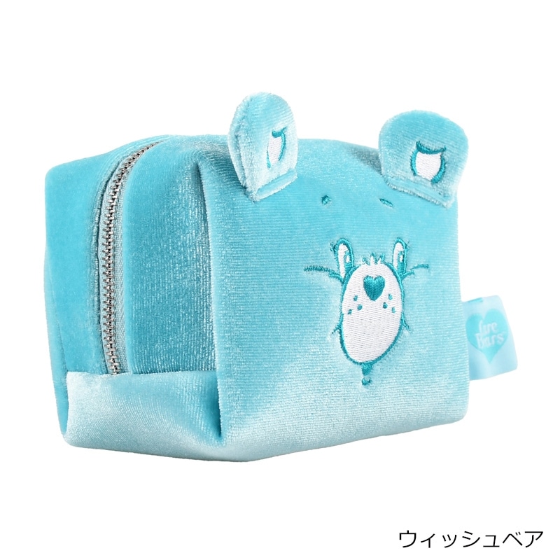 SKINNYDIP スキニーディップ Care Bears ケアベア ベロアポーチ(ラブ