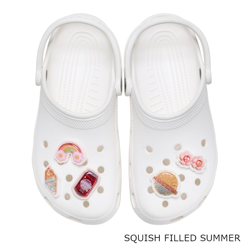 クロックス生花 crocs クロックス ジビッツ 5個セット(PUFFY FLOWERS): 通常| プラザ