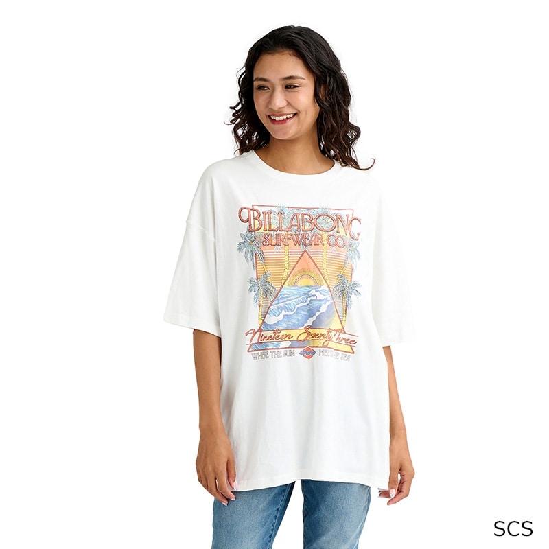 BILLABONG ビラボン ウィメンズ GRAPHIC PRINT LOOSE FIT Tシャツ(OFB