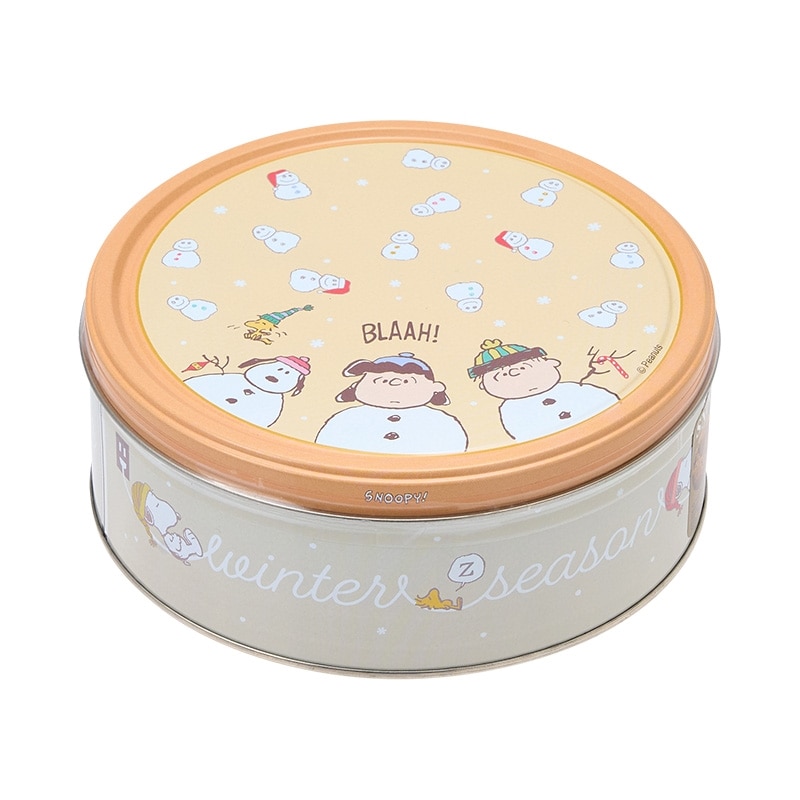 スヌーピー PEANUTS クリスマス ラウンドティン チョコチップクッキー