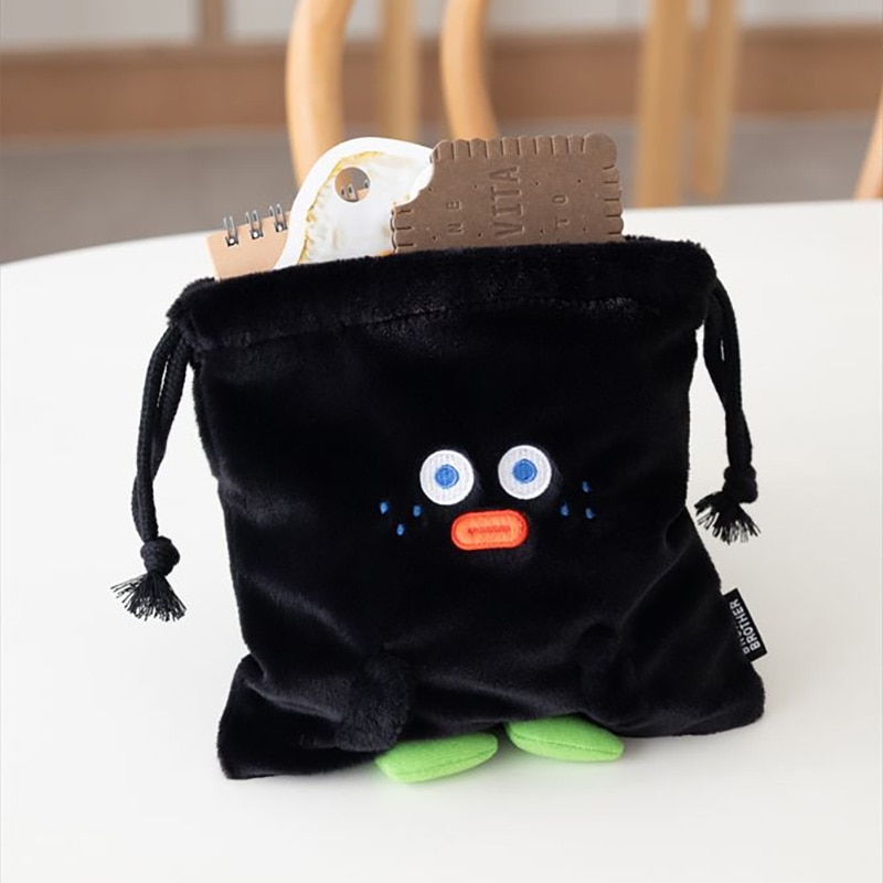 Brunch Brother ブランチブラザー 巾着ポーチ(オニ・ホワイト