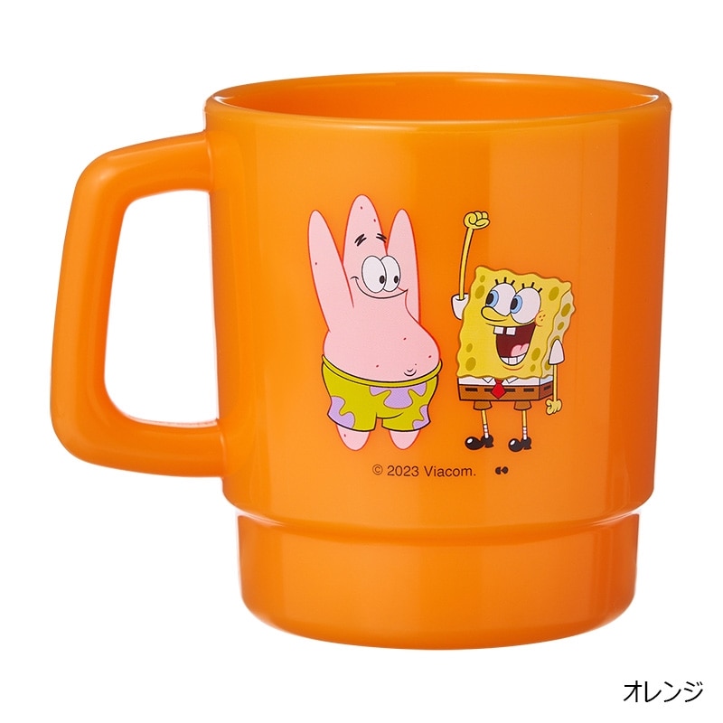 スヌーピー 木製コースター付マグ(オレンジ) コップ