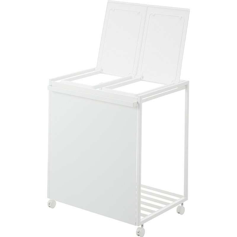 山崎実業 tower 蓋付き目隠し分別ダストワゴン タワー 45L 2分別