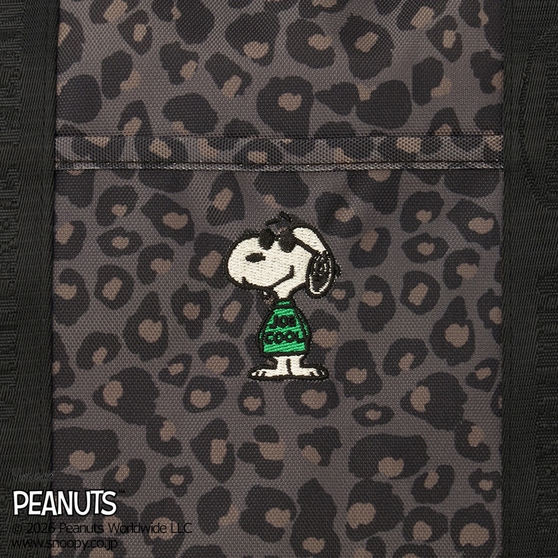 SOLEIL ソレイユ スヌーピー PEANUTS トートバッグ Lサイズ(ブラック 