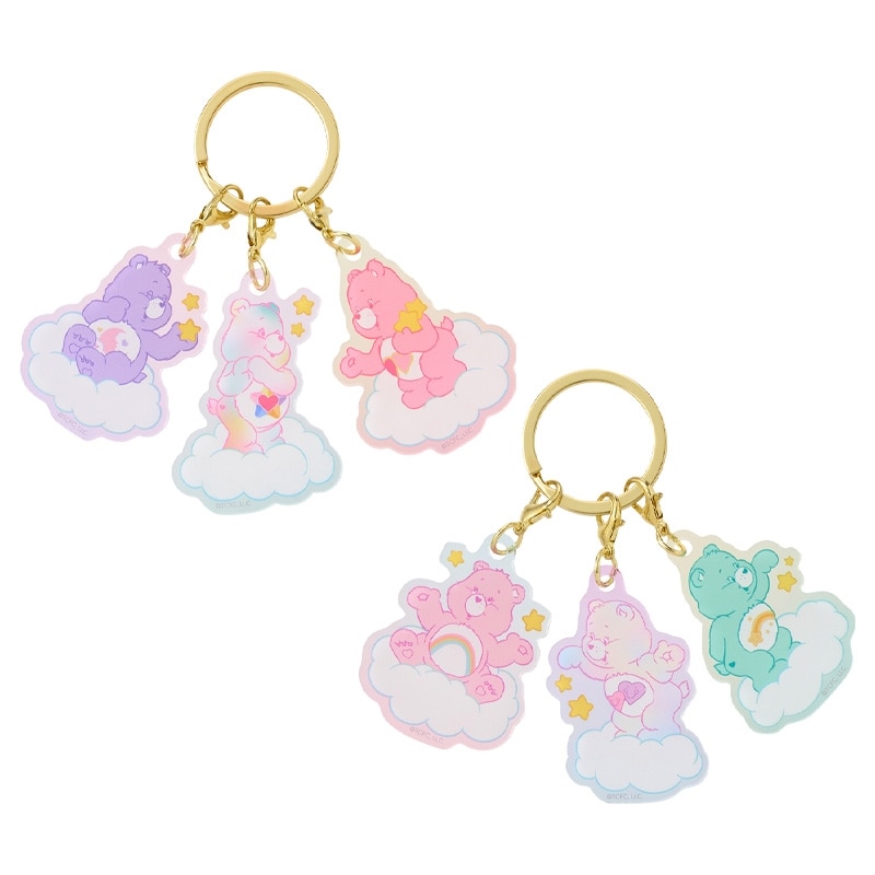 Care Bears ケアベア 3チャームキーホルダー(A): 通常| プラザ