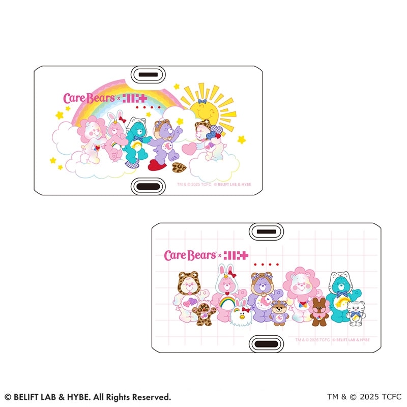 新品未開封　 ケアベア × ILLIT ワイヤレスリチウム充電器　PLAZA Care Bears ケアベア × ILLIT Lightning / Type-C コネクタ付き