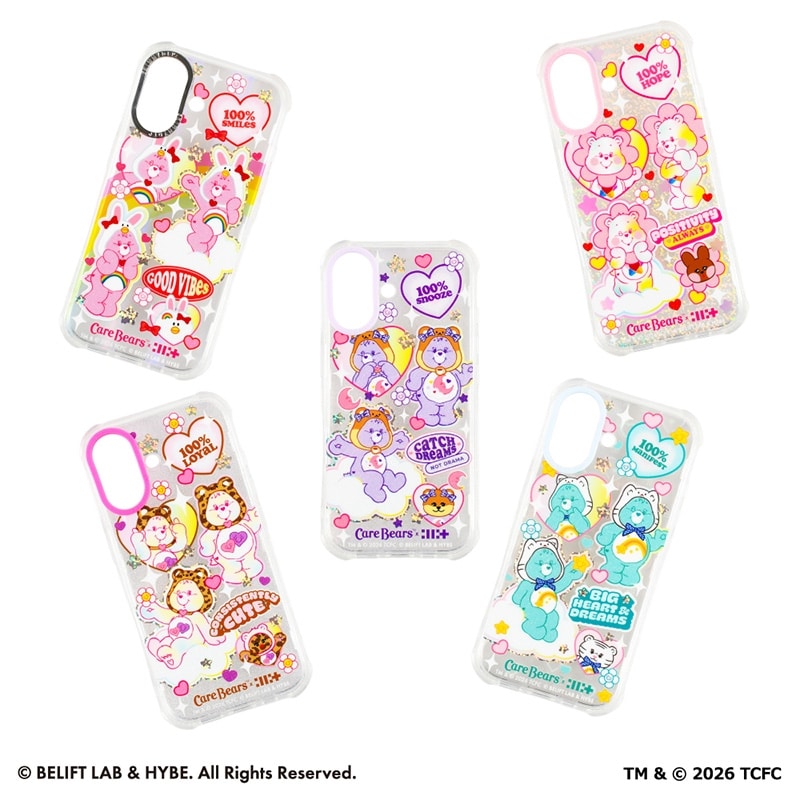 urban sorhistication iPhone17用ケース　ベア SKINNYDIP スキニーディップ Care Bears ケアベア × ILLIT iPhone17用
