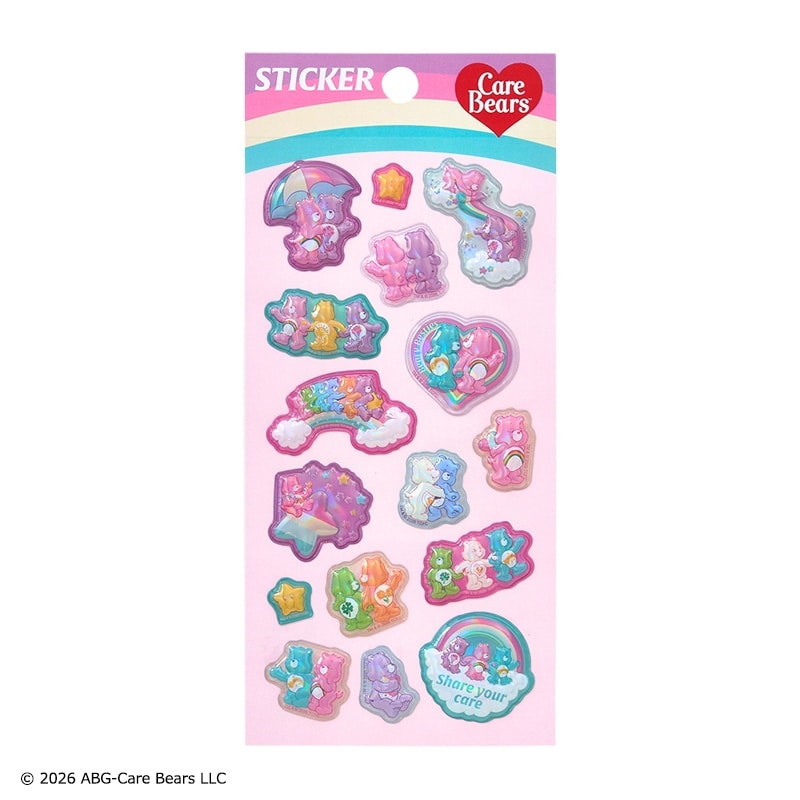 Care Bears ケアベア ぷっくりシートステッカー(プックリシート