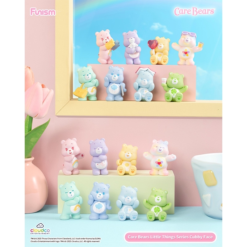 ケアベア フィギュア 9体セット Funism Care Bears ケアベア リトルシングシリーズ キュービーフェイス