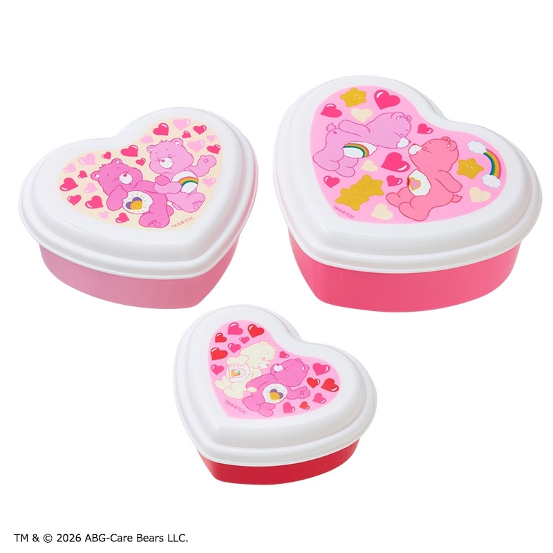 Care Bears ケアベア シールランチボックス3Pセット ハート(シール