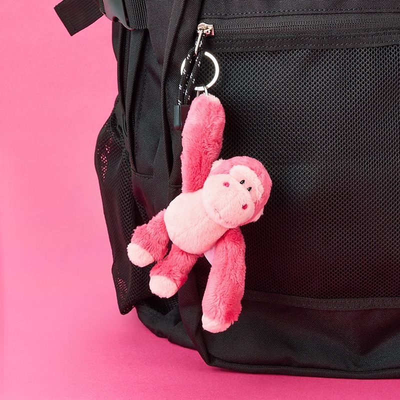ニキ＊NICI＊グリッターハート ゴリラ ピンク＊ポーチ＆キーリングset＊レア ニキ＊NICI＊グリッターハート ゴリラ ピンク＊ポーチ