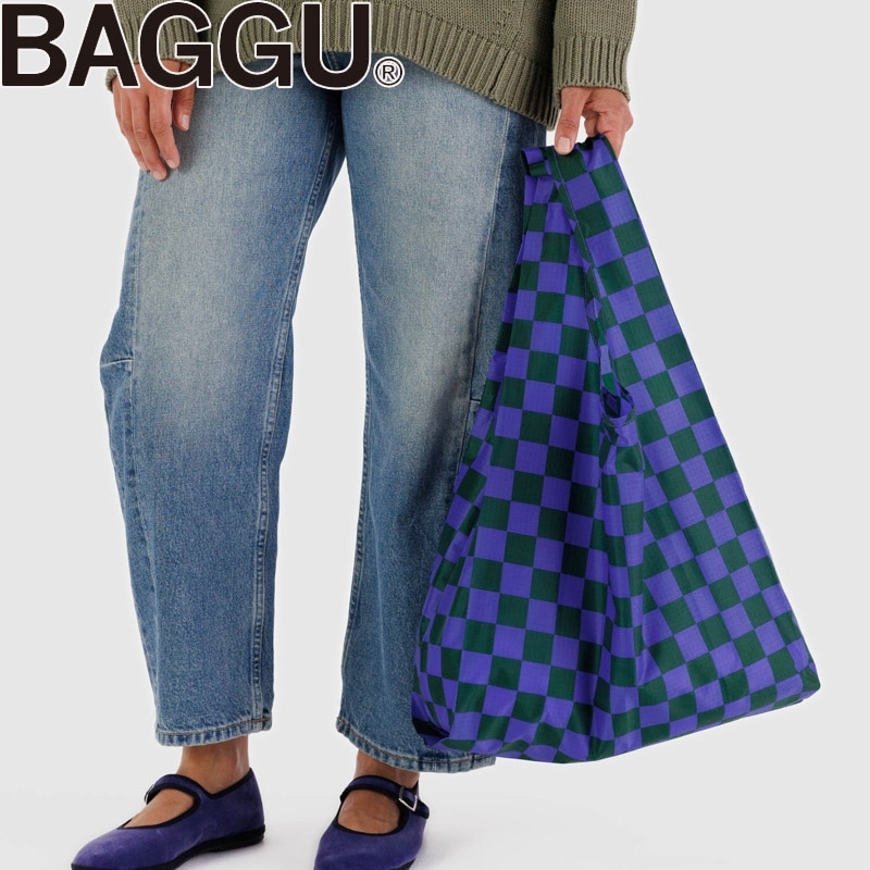 BAGGU スタンダード チェッカー ブルー / グリーン