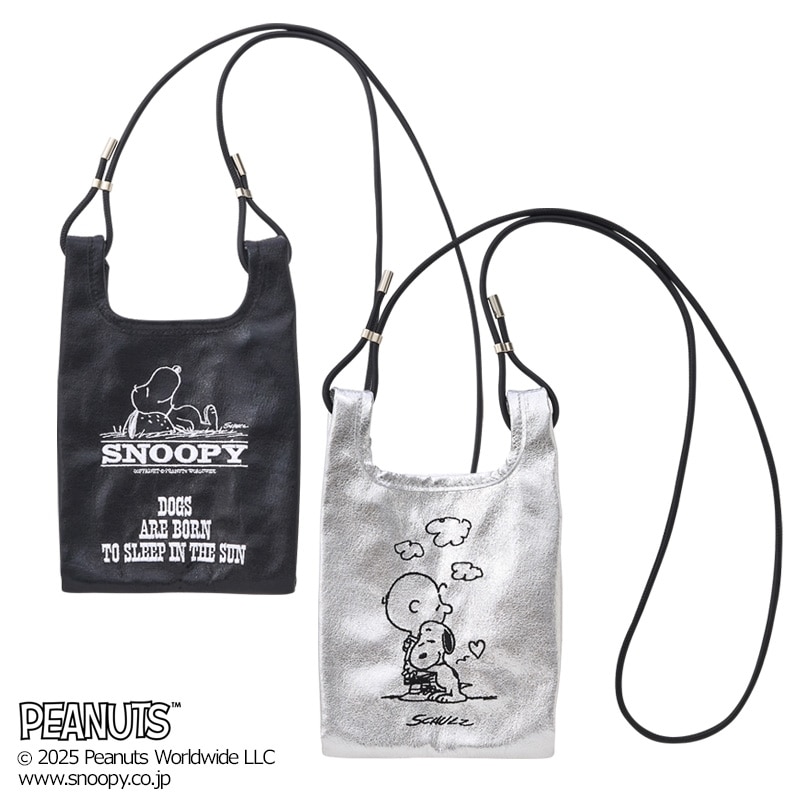 SNOOPY - 葵様☆スヌーピー詰放題 スヌーピー PEANUTS ミニメタリックバッグ(ブラック): 通常