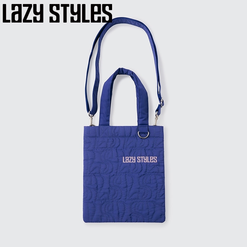 Lazy Styles レイジースタイルズ キルティングショルダートート ブルー