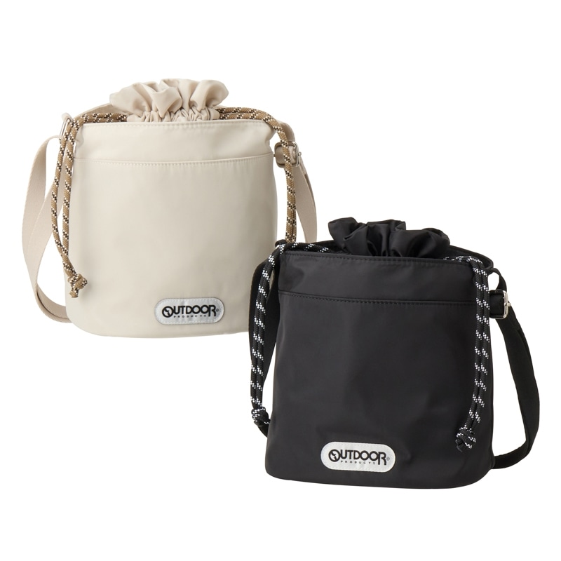 OUTDOOR アウトドア 巾着ショルダーバッグ(アイボリー): 通常| プラザ