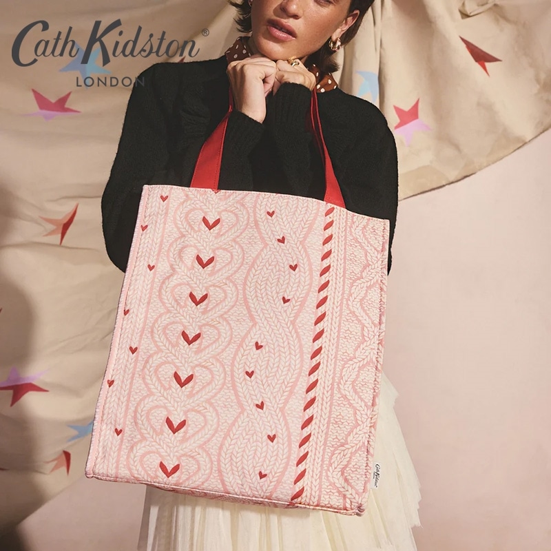Cath Kidston キャスキッドソン リボン ブックバッグKnit Print(Knit