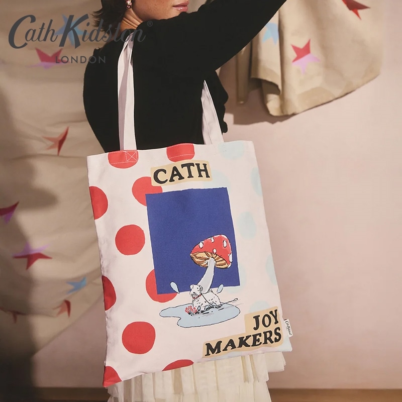 Cath Kidston キャスキッドソン レトロ トートバッグMushrooms