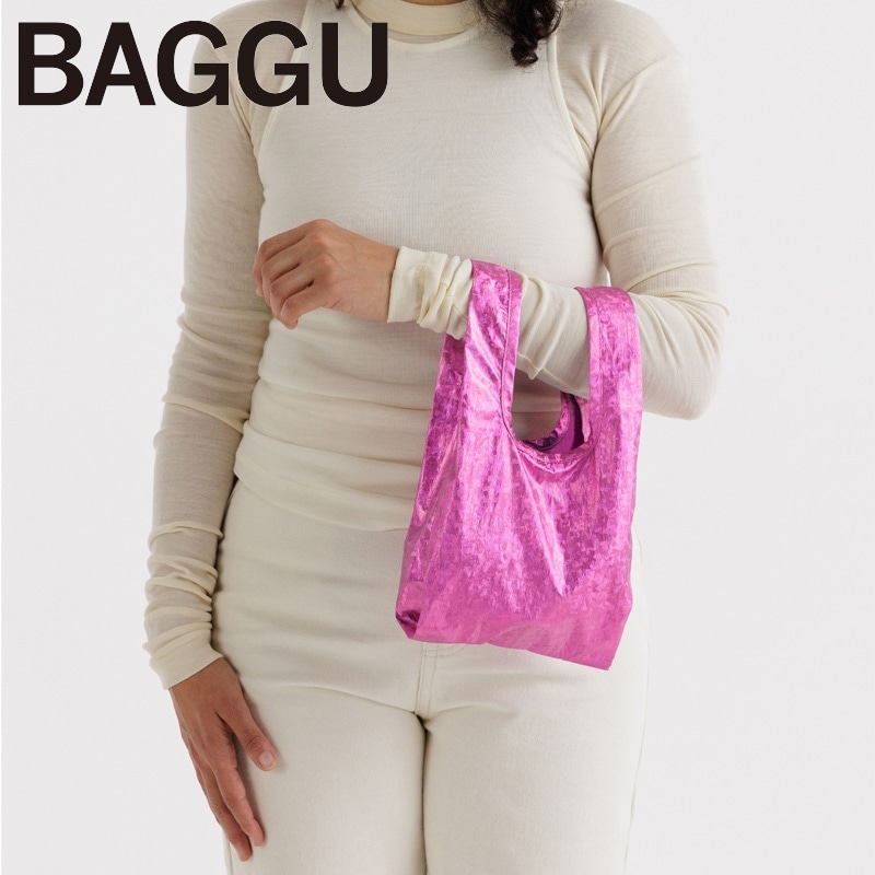 MINI BAGGU ホロメタリック ピンク(ピンク): 通常| プラザオンラインストア