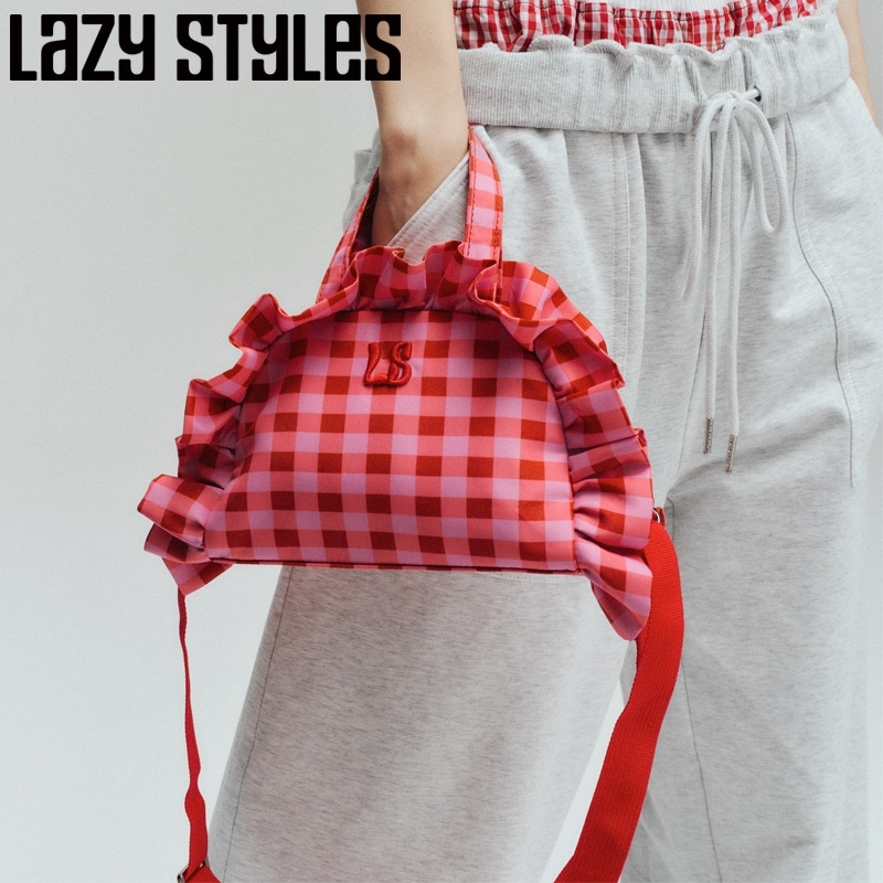 Lazy Styles レイジースタイルズ ギンガムチェック ミニショルダー