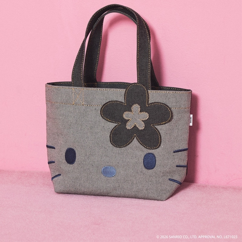 SOMETHING サムシング HELLO KITTY ハローキティ デニムミニトート