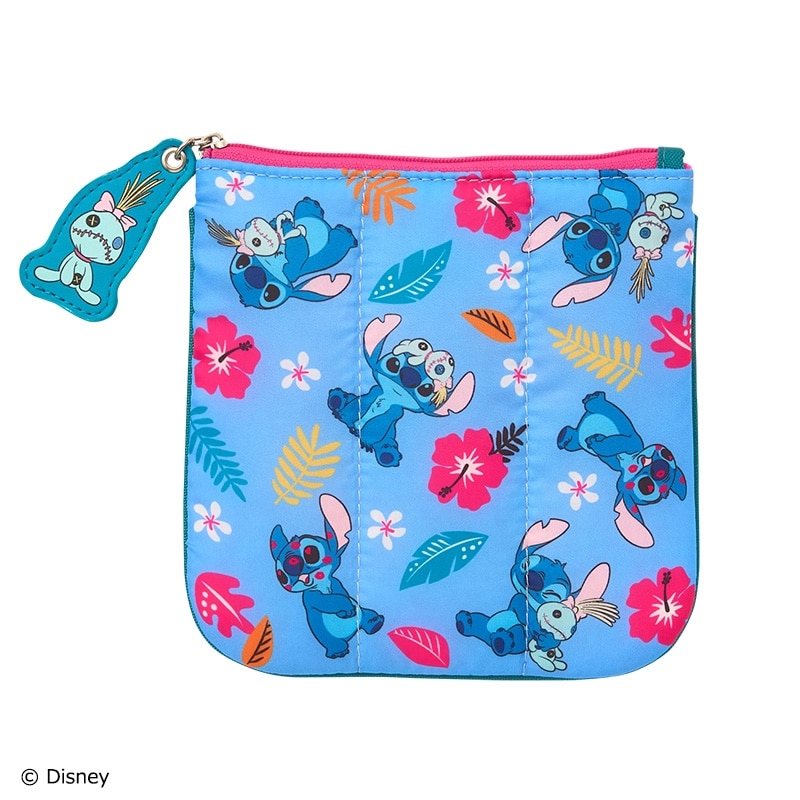 Disney(ディズニー) Stitch スティッチ/フラットポーチ(ブルー