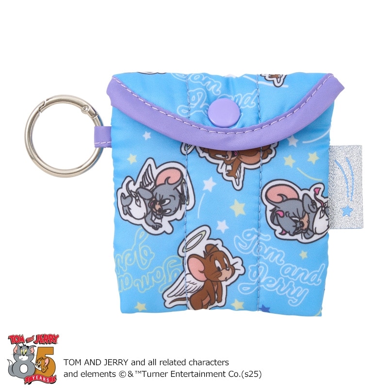 TOM and JERRY トムとジェリー カラビナ付きミニポーチ(ライトブルー