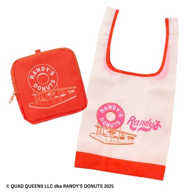 Randy's Donuts ランディーズドーナツ ポーチ付きバッグ(アイボリー