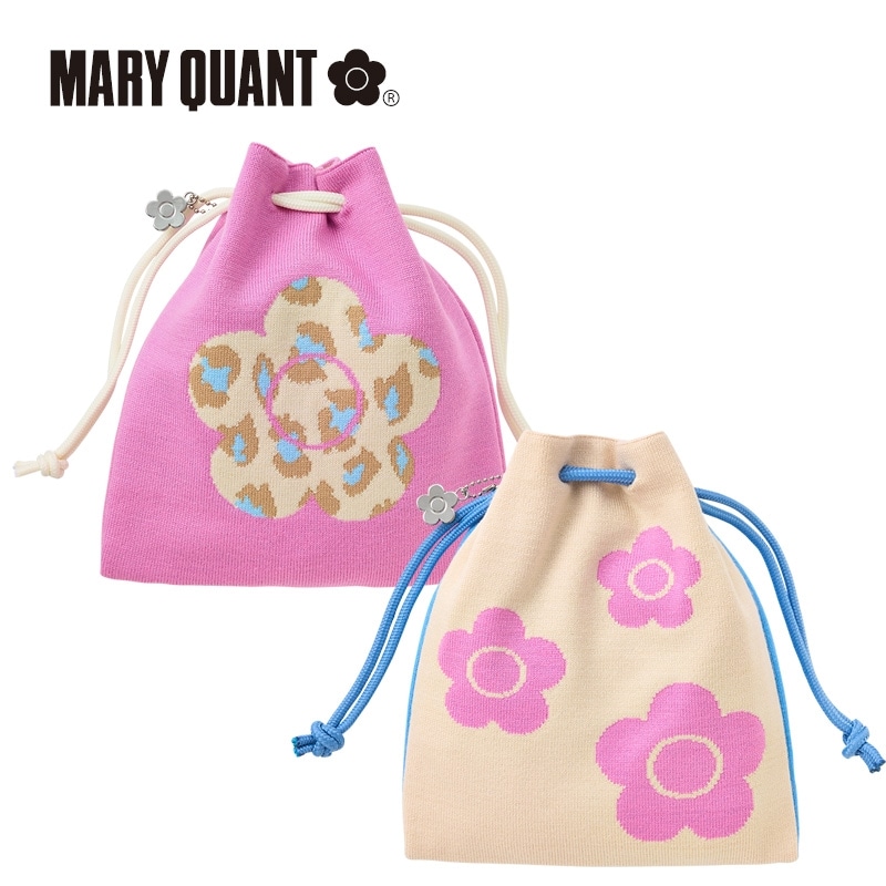 MARY QUANT マリークワント ニット巾着ポーチ(ピンク): 通常| プラザ