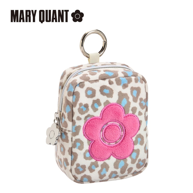 MARY QUANT マリークワント カラビナ付きポーチ レオパード レオパード