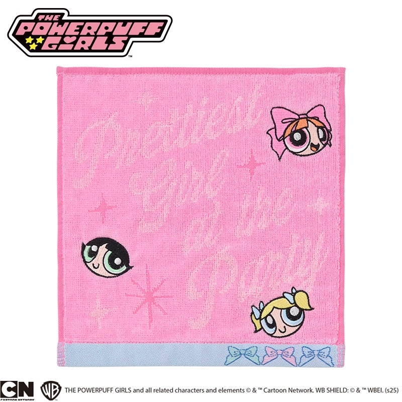 THE POWERPUFF GIRLS パワーパフ ガールズ フェイス刺しゅうハンカチ